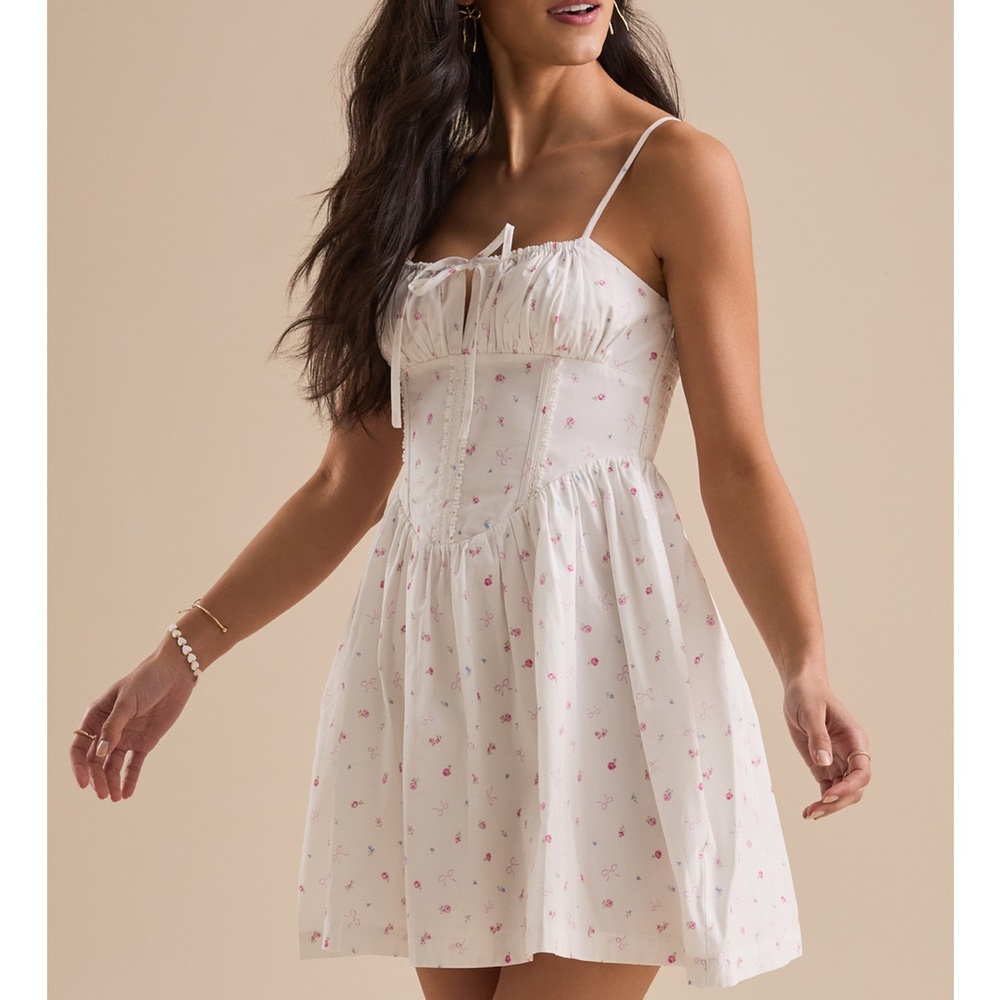 Altar'd State White Sleeveless Spaghetti Strap Sundress